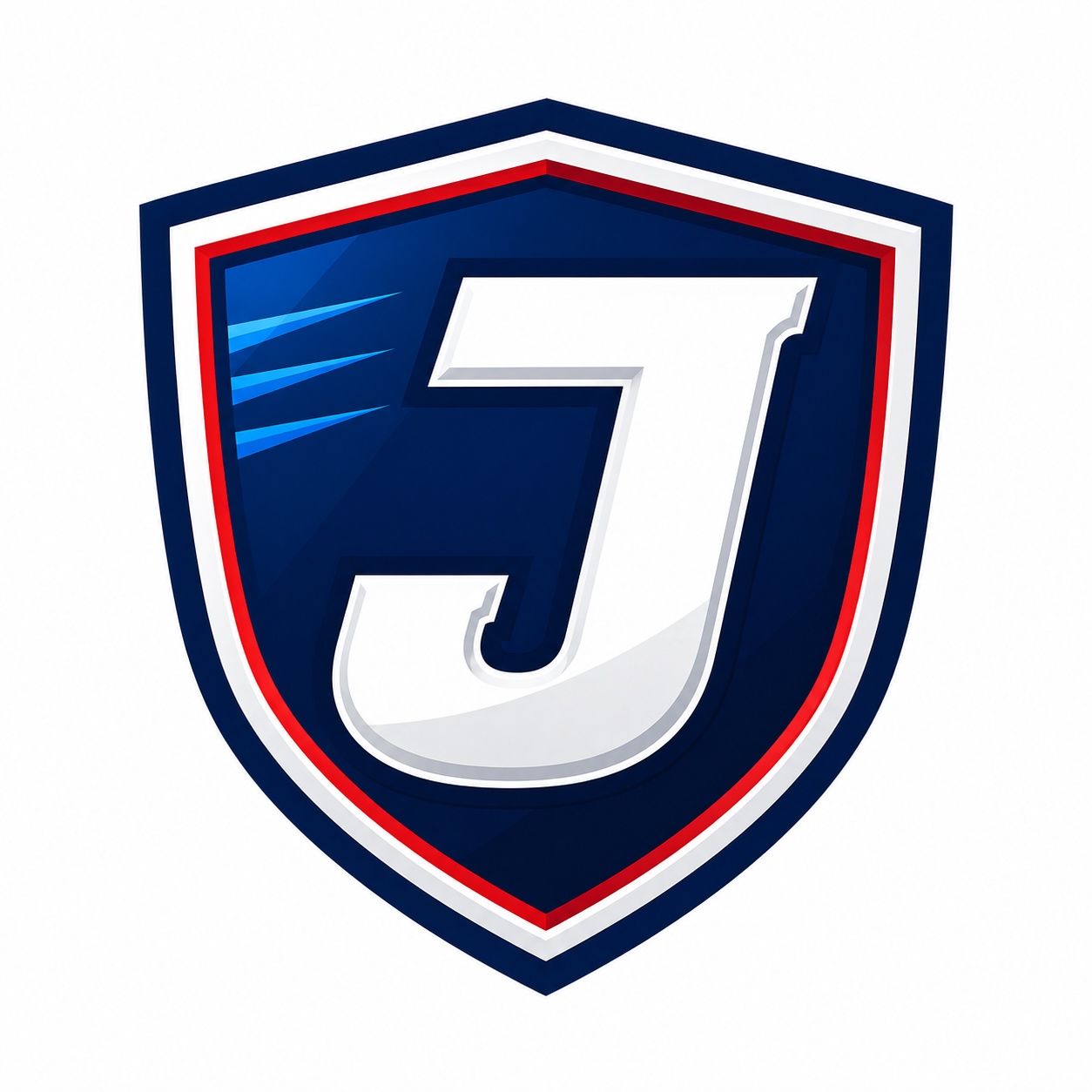 Full-color Super J shield on white