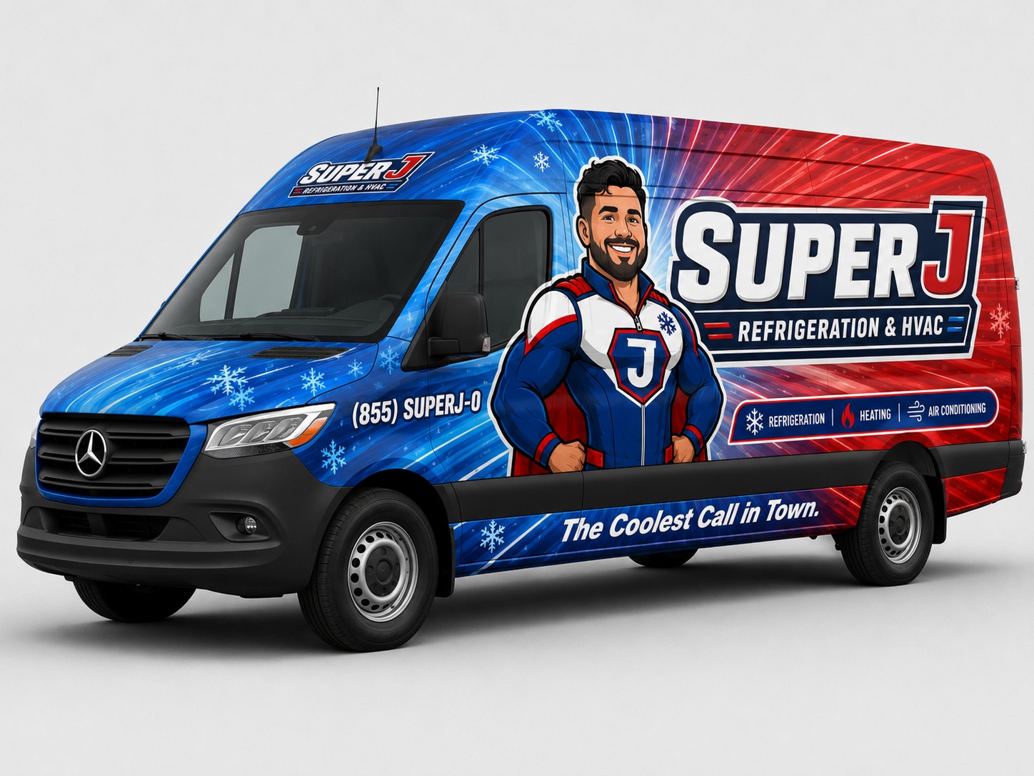 Super J fleet wrap — front