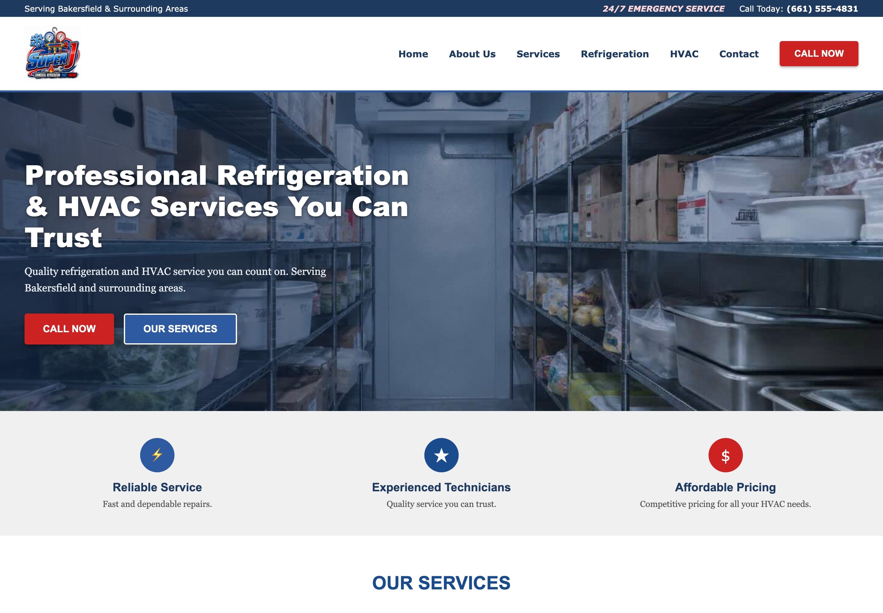 Typical owner-built contractor website